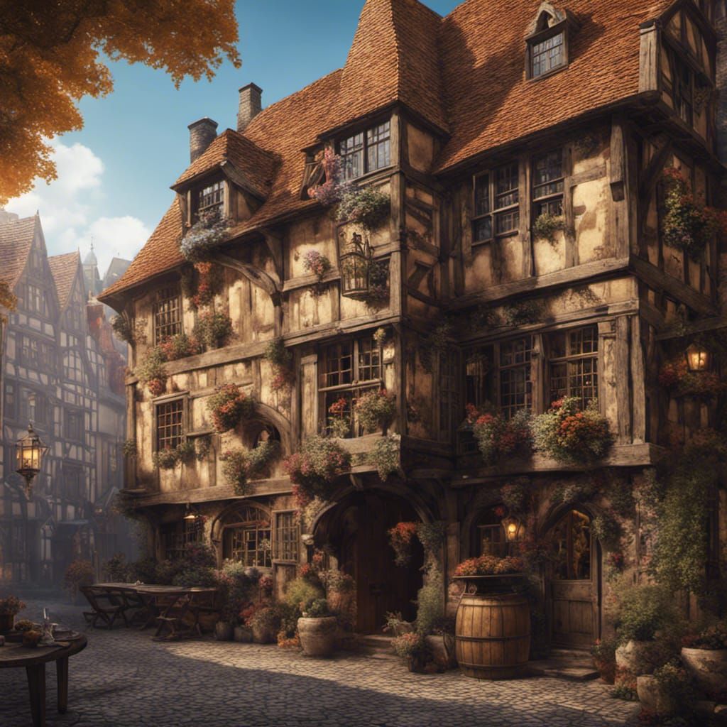 Medieval Inn on Lucasbolwerk: Fantasy Concept Art