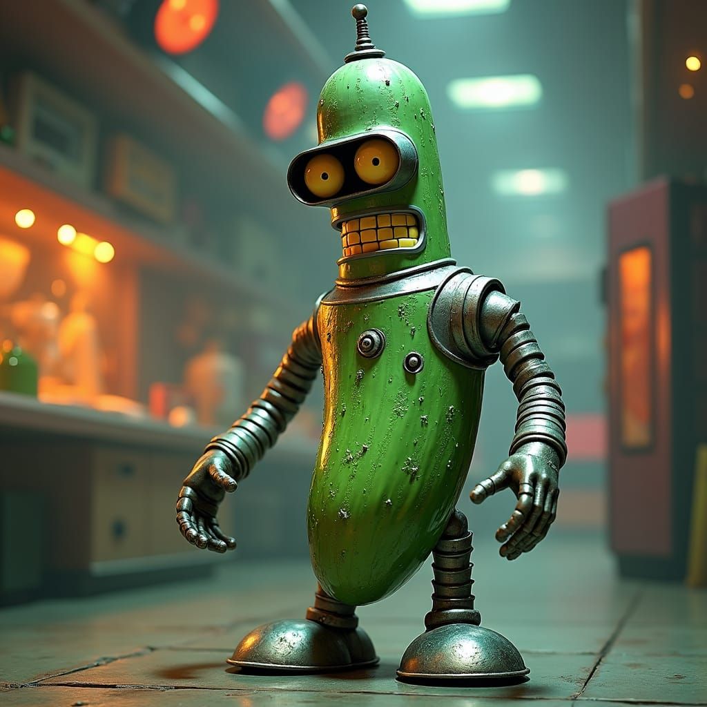 Bender as Pickle: Retro-Futuristic Pop Art