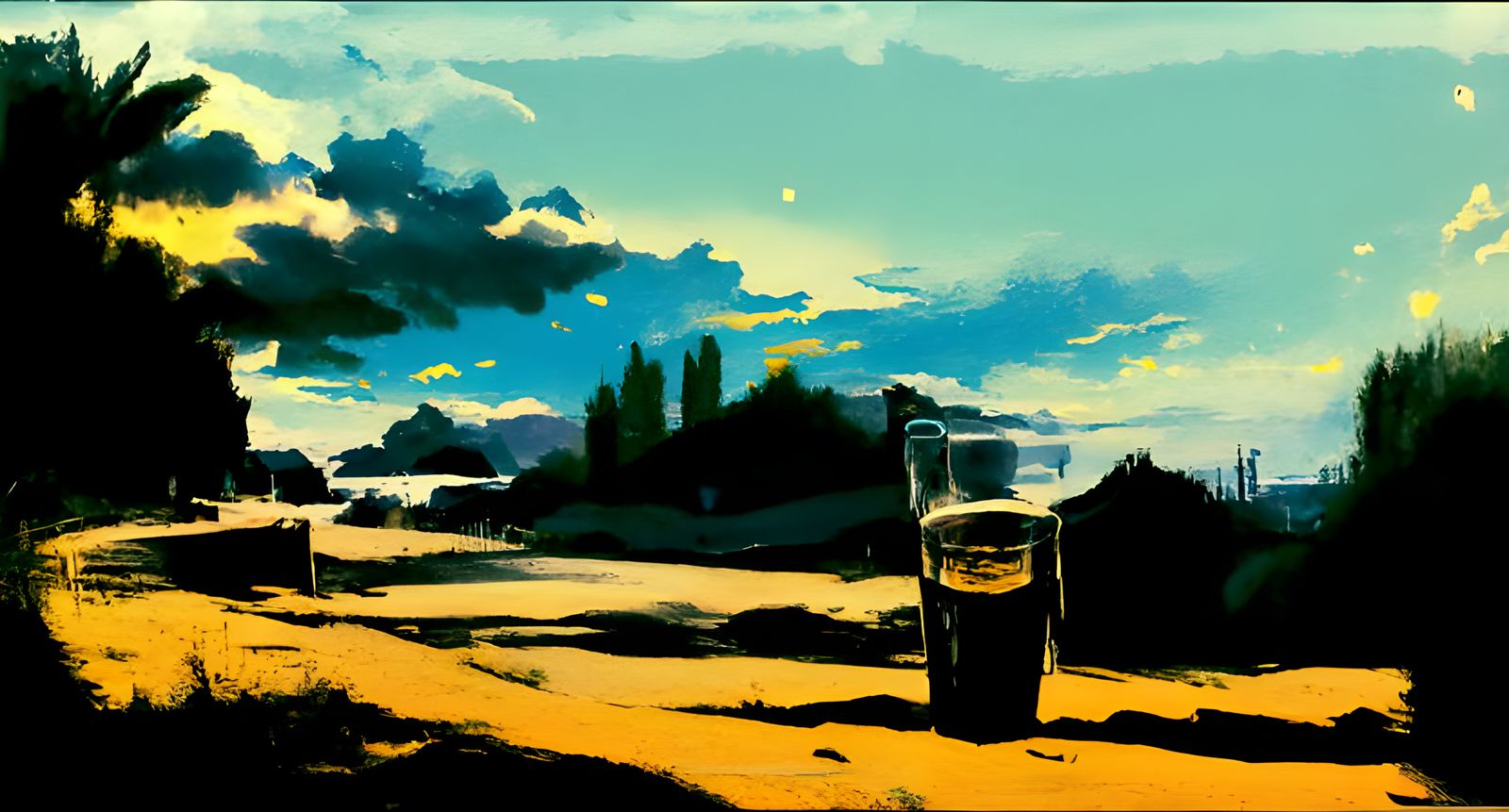 Impressionistic Train Journey Through Yorkshire Fields