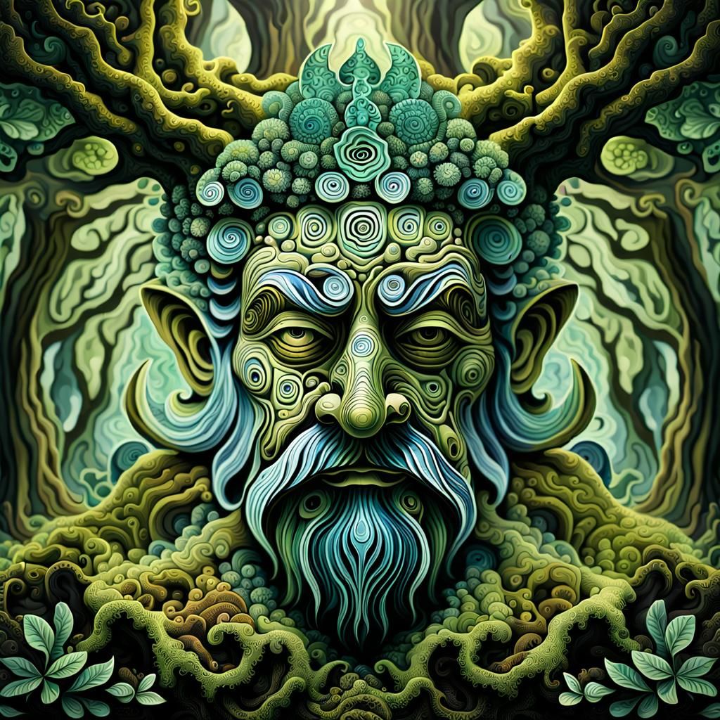 Ancient Forest God Emerges from Fungal Growth