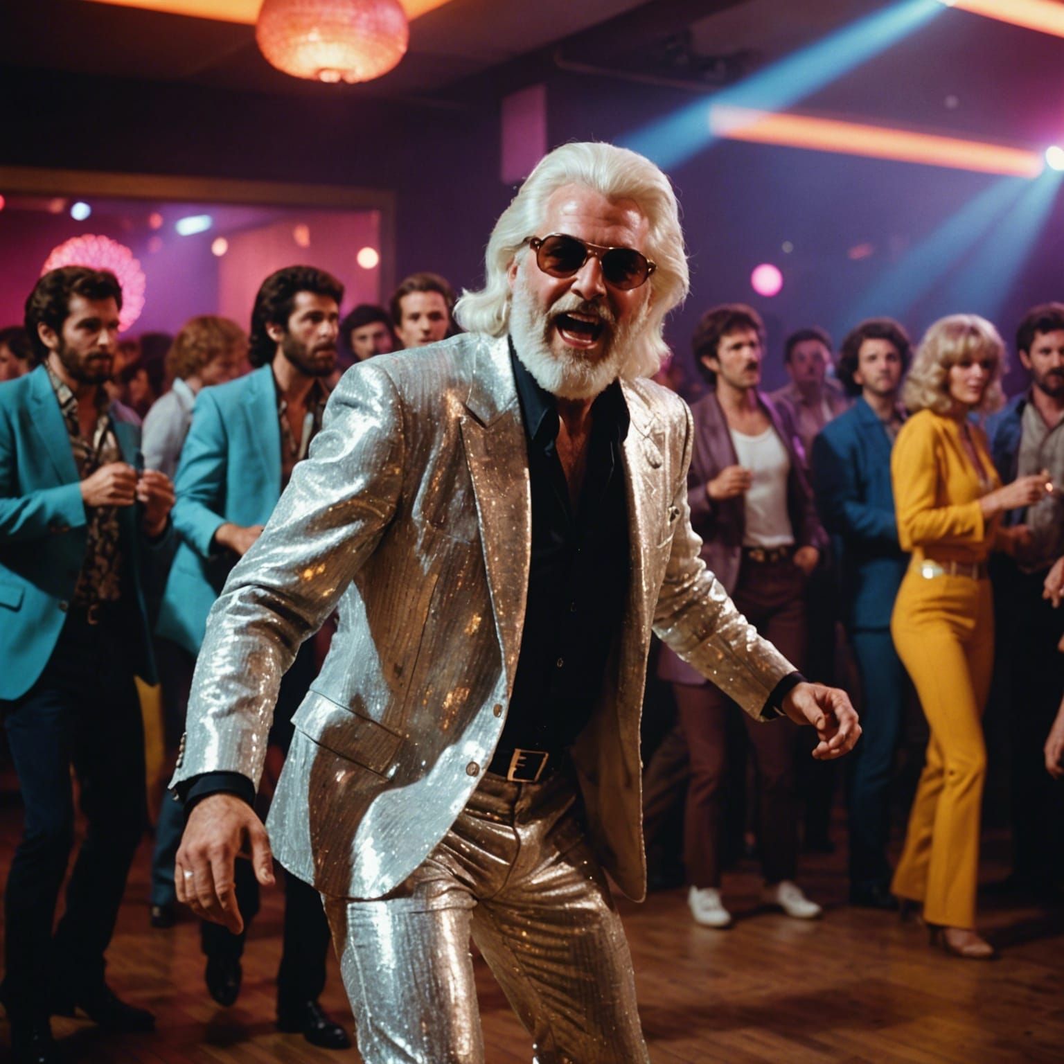 Geologist's Disco Fever Dance in Cinematic Style