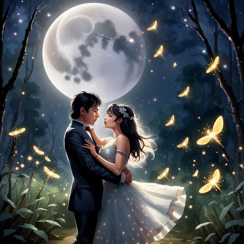 🎶"Strike up the band and make the fireflies dance, silver moon's sparkling, so kiss me."🎶