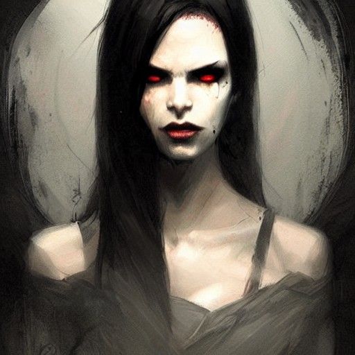Sinister Dark Light Vampire Digital Art