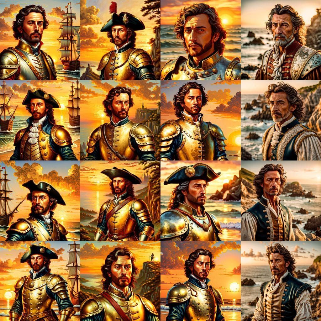 Stylized AI Portrait of Juan Ponce de Leon