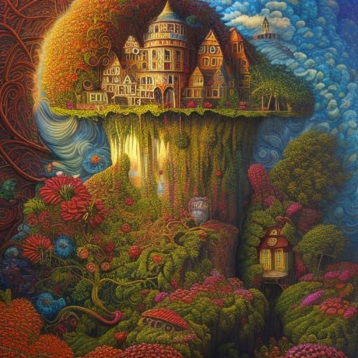 Fantastical Landscape in Detailed Matte Painting