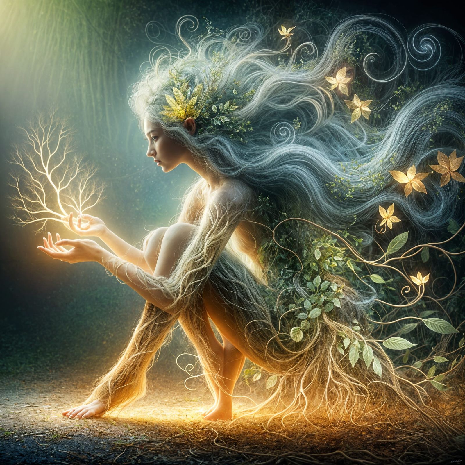Forest Goddess: Ethereal Beauty in Nature