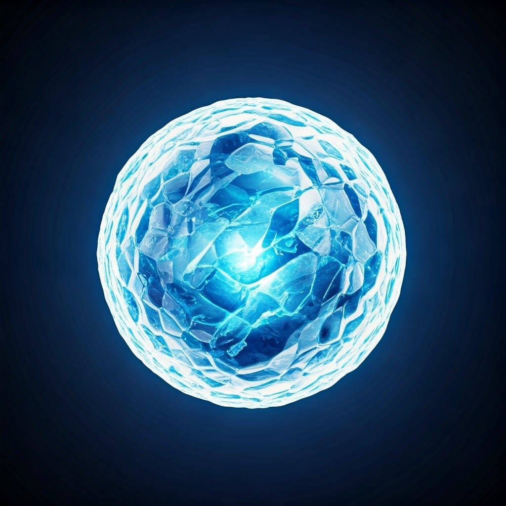 Frozen Pearl in Opalescent Blue Chiaroscuro