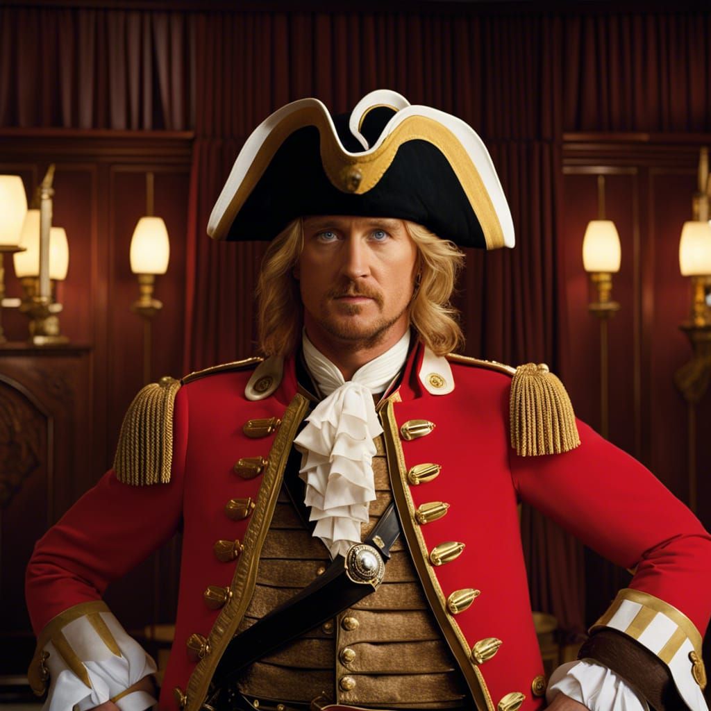 Owen Wilson as Pirate Captain in Wes Anderson Style