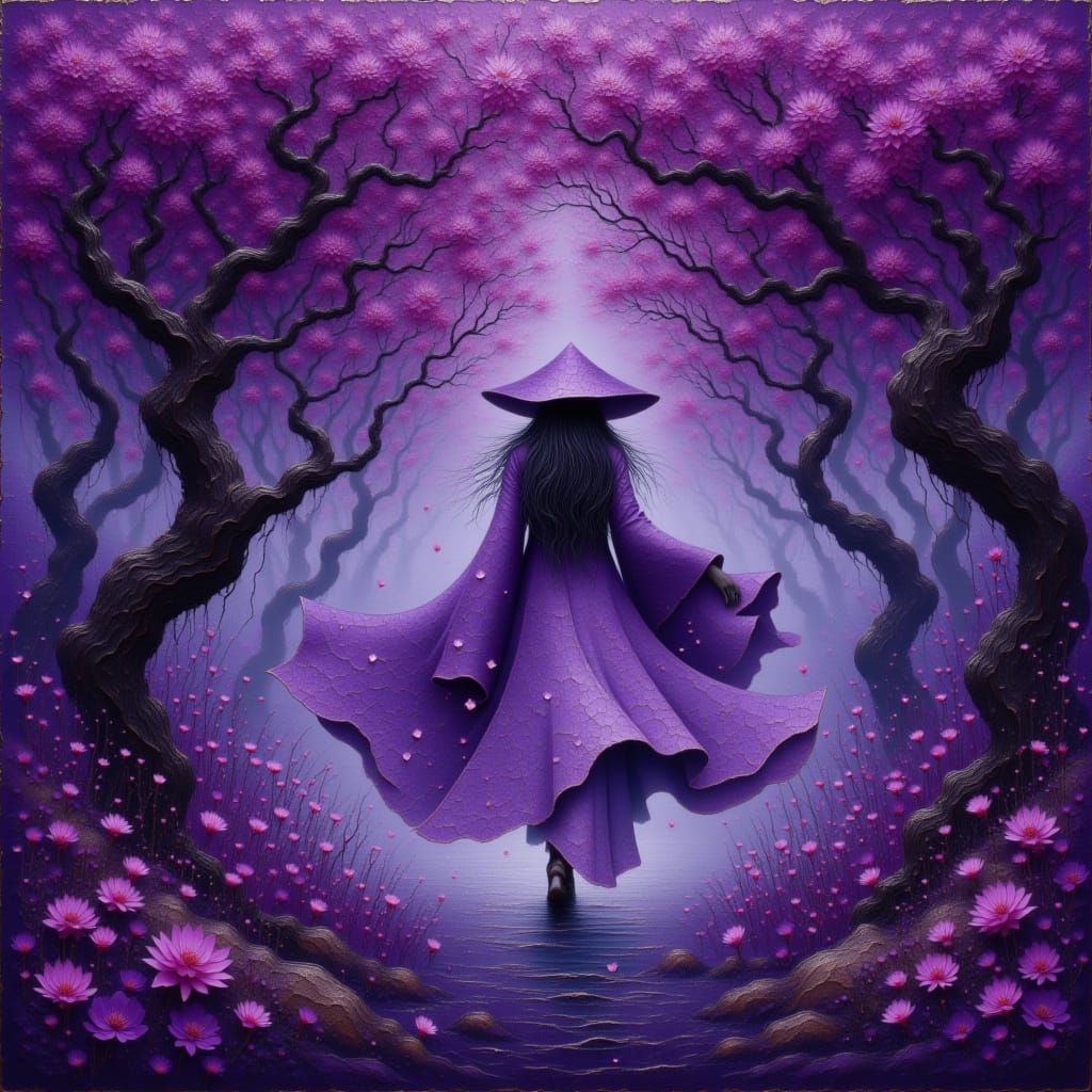 Lush Alien Forest with Bioluminescent Details