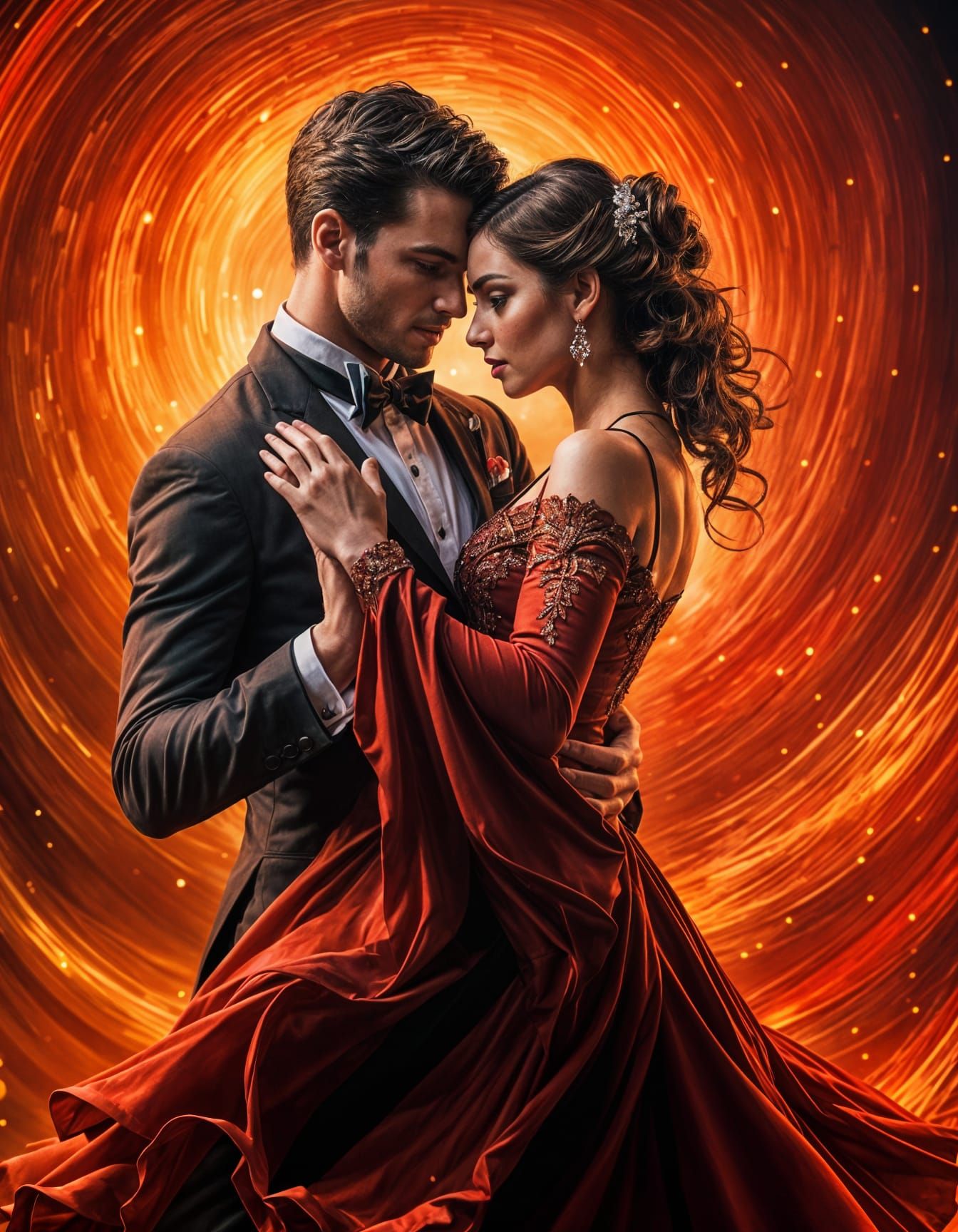 Passionate Tango Dance in Ballroom Attire