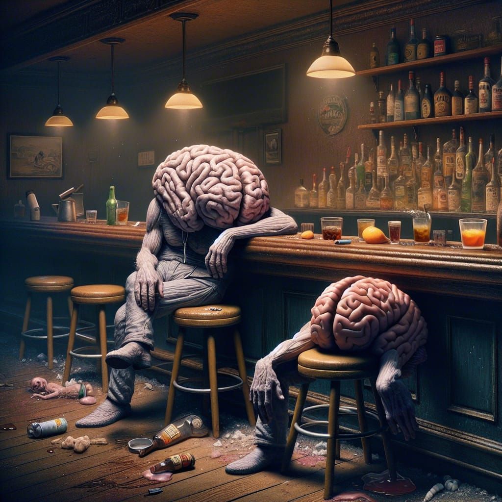 Exhausted Brains Confront Despair in a Gritty Dive Bar