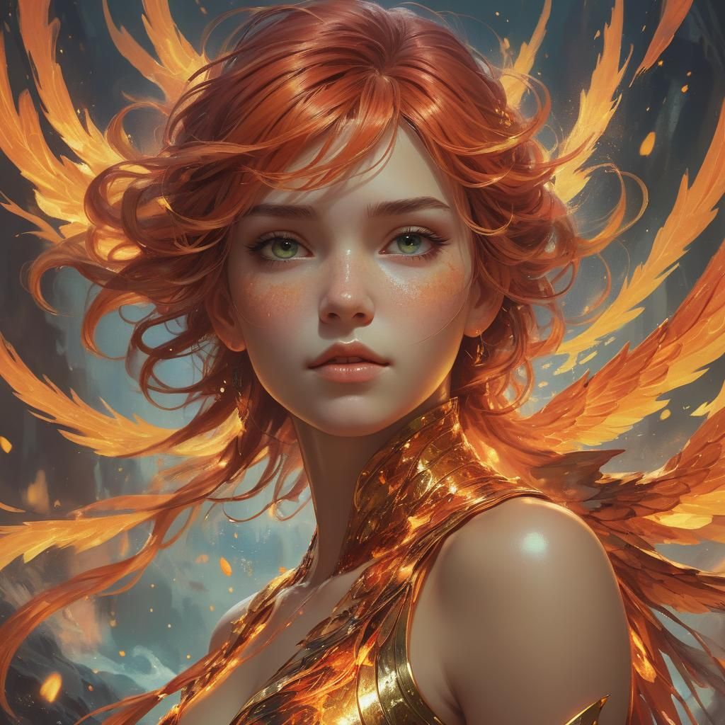 Fiery Soul in Glass: Hyperdetailed Concept Art