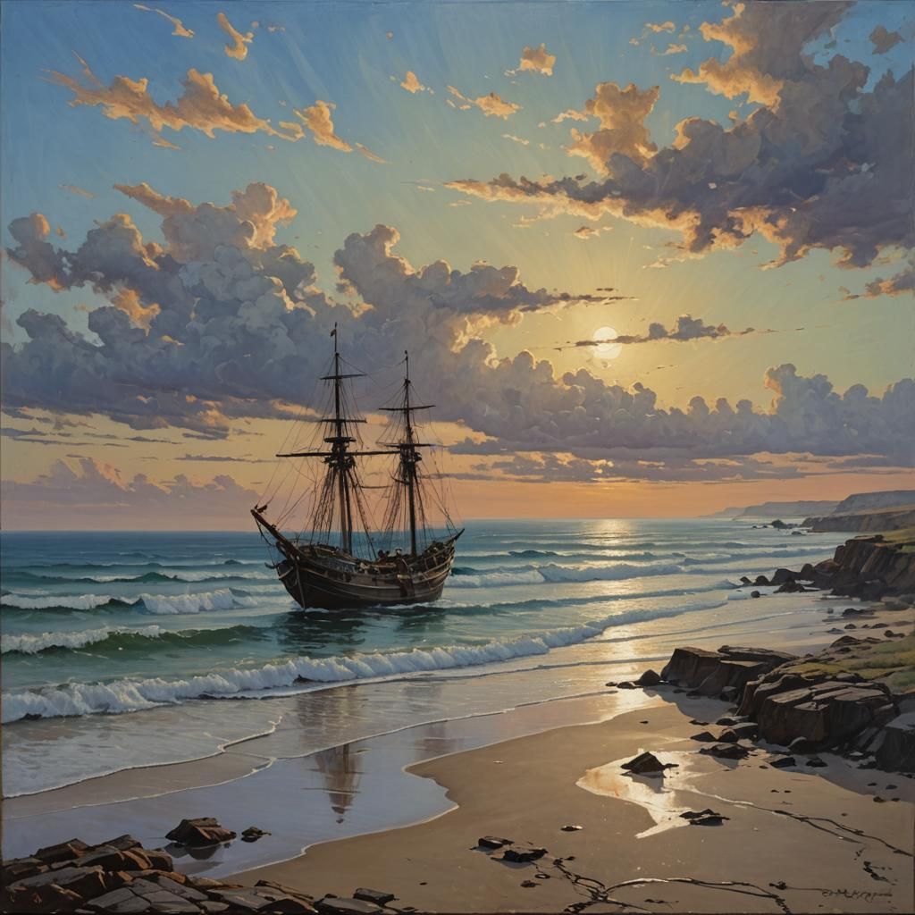 Tangled Horizon: Oil Painting by James Gurney