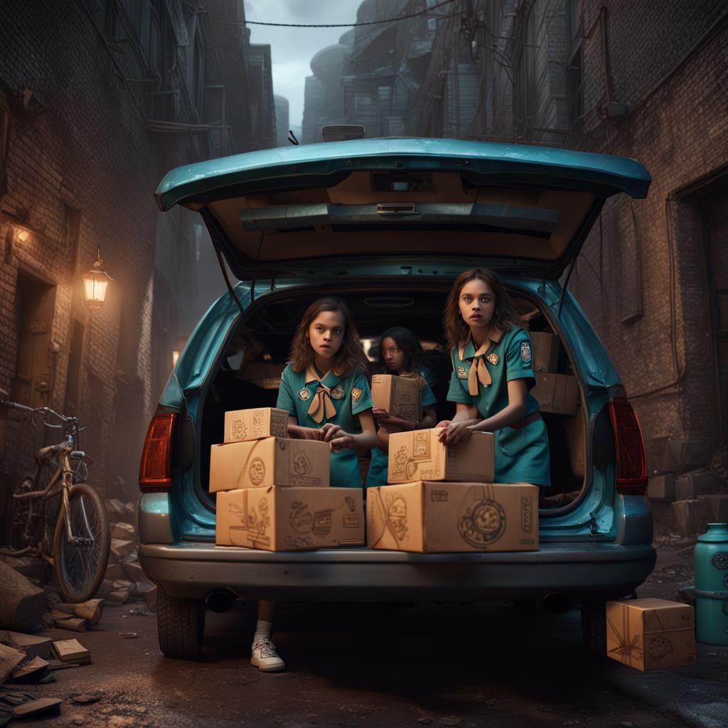 Girl Scouts Cookie Sale: Fantasy Concept Art