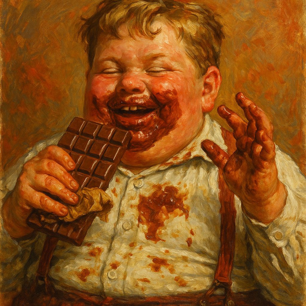 Augustus Gloop Portrait in Americana Style