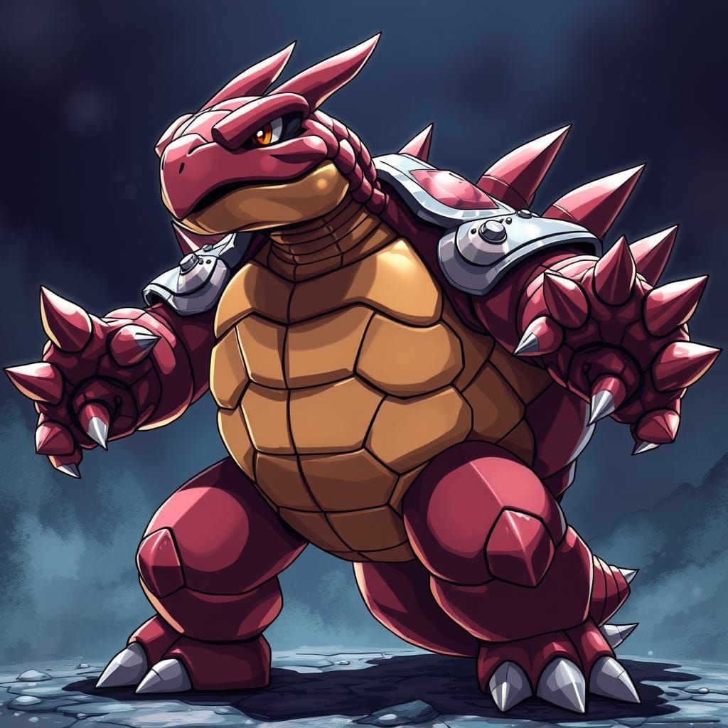 Majestic Tortoise Digimon Masterpiece in Maroon Armor