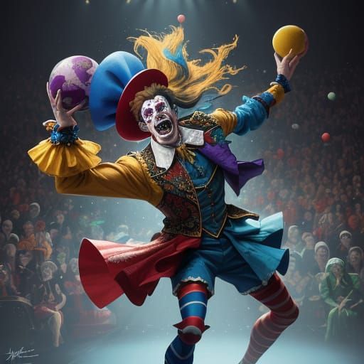 Hilarious Stage Mishaps in Vibrant Concept Art