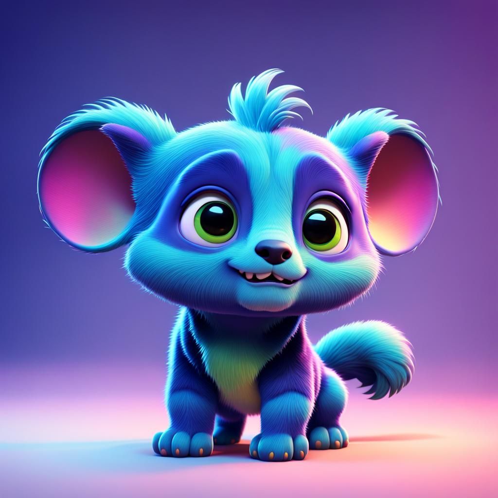 Adorable 3D Animal Character in Pixar Style