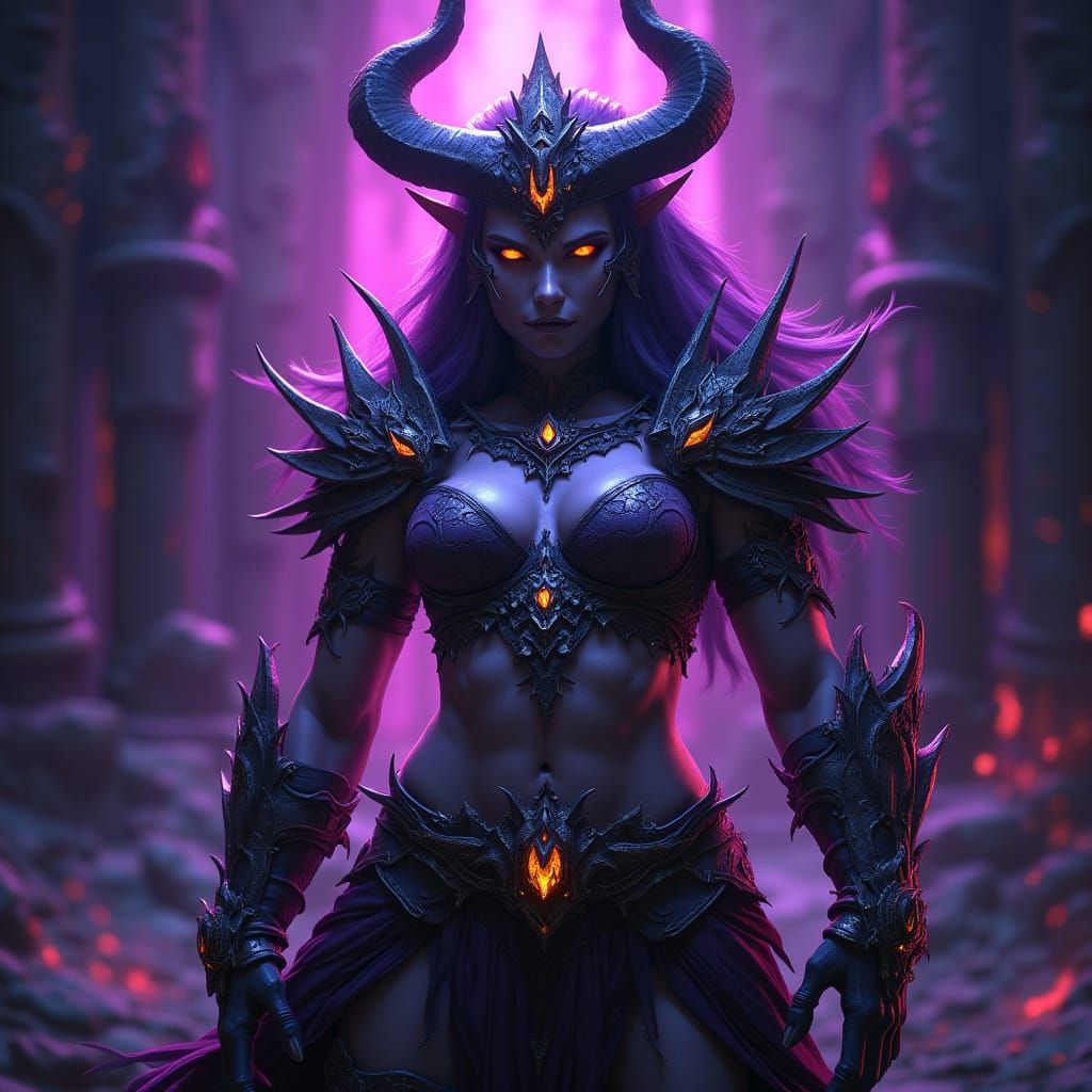 Beastly Drow Warrior in Dynamic Dark Fantasy Art