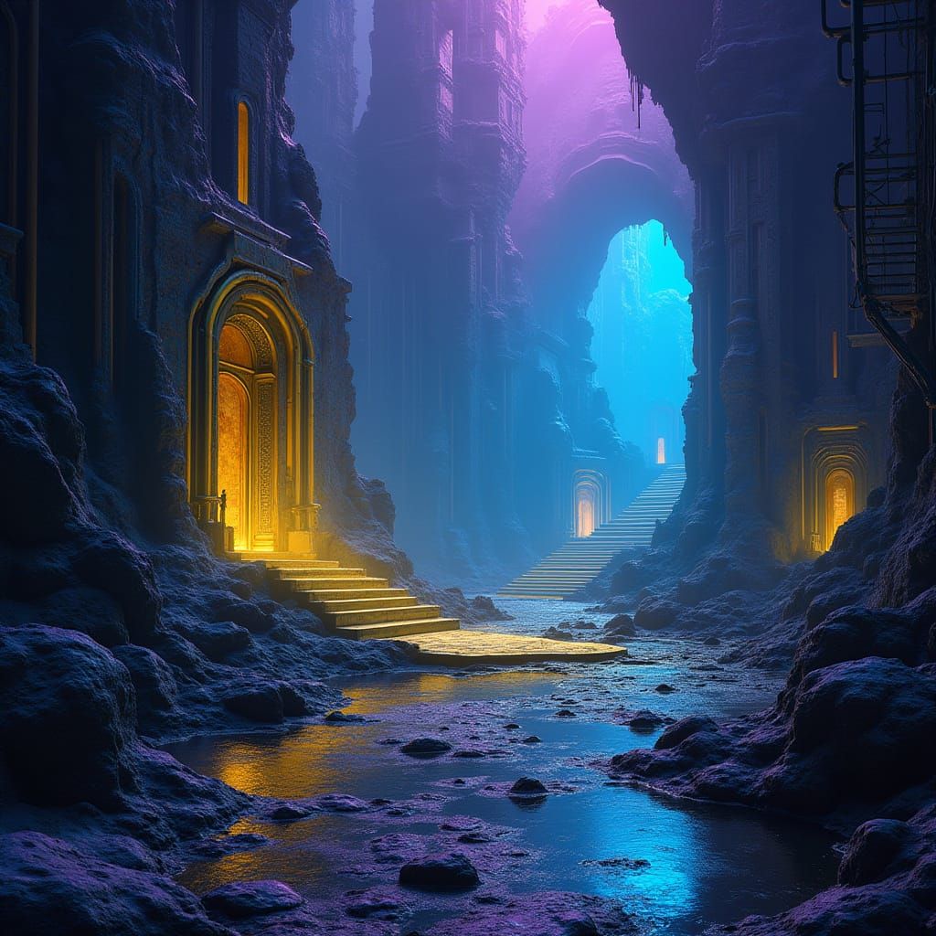 Futuristic Metal Festival Stages in Electric Hues