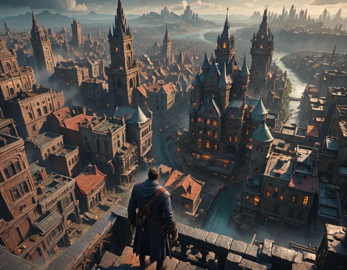 Desperate Man's Last Look: Detailed Matte Painting