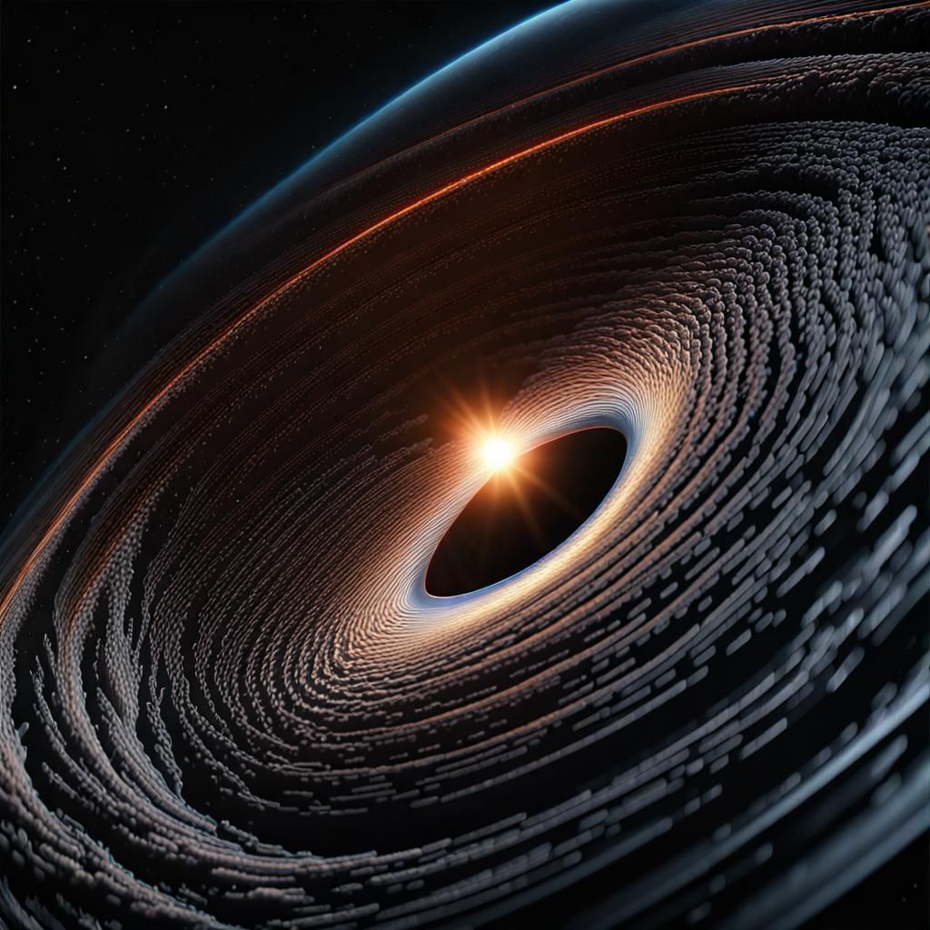 Spectacular Black Hole with Luminous Accretion Disk