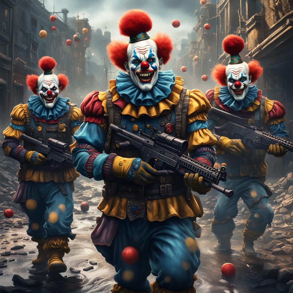 Clown SAS Squad: Detailed Matte Painting