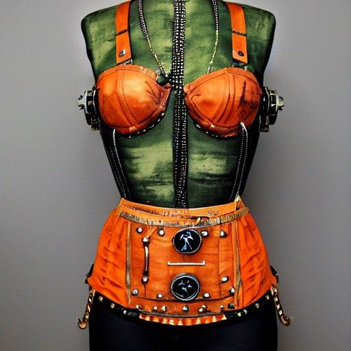 Radioactive Steampunk Figure with Intricate Design