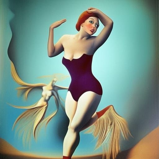 Saloon Dancer in Cubist Style
