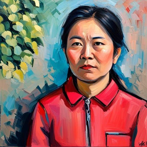 Expressionist Oil Painting With Impasto Texture