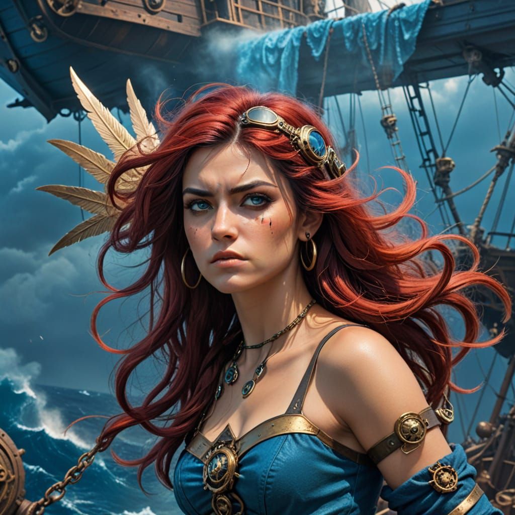 Steampunk Athena: Goddess of the Atlantis Pirates