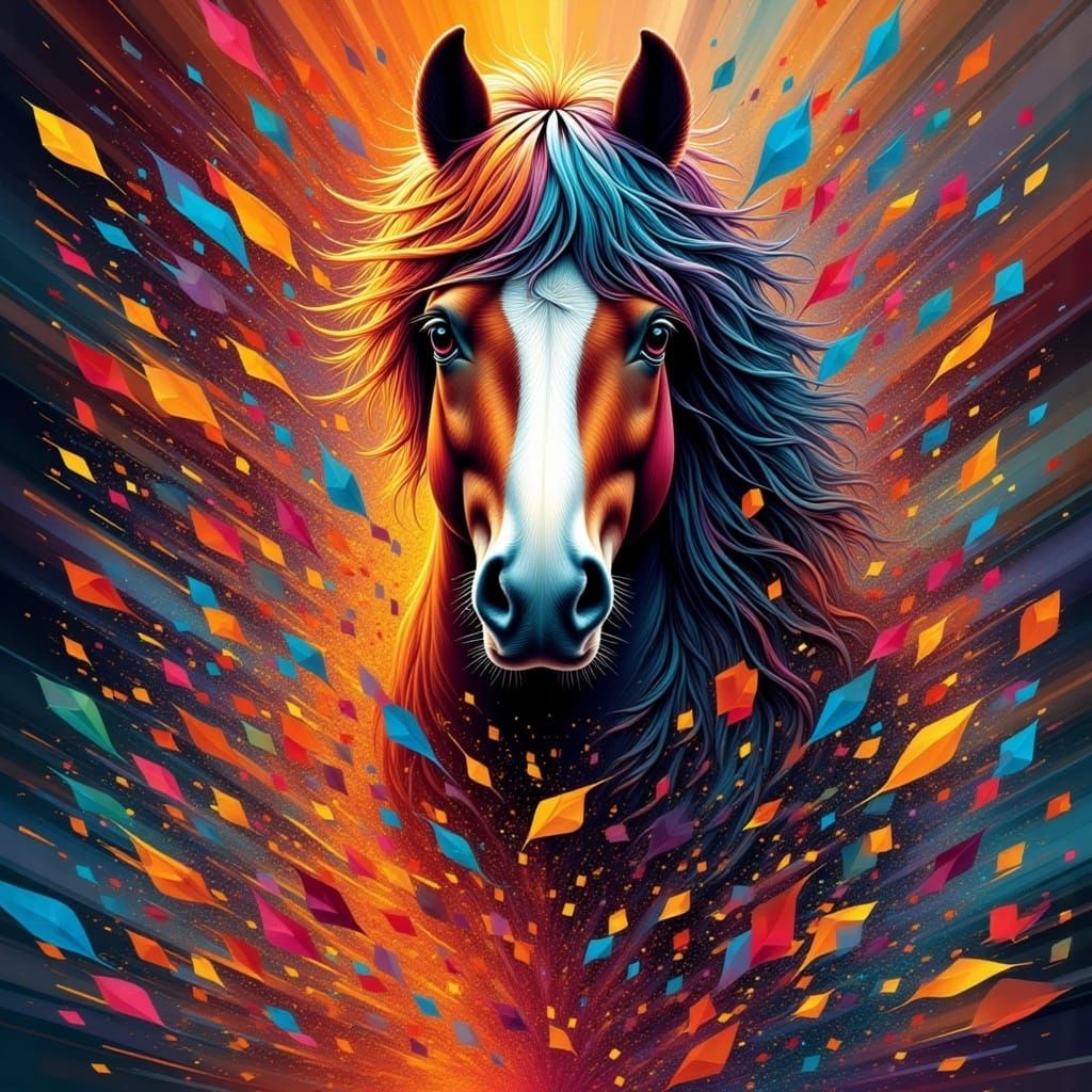 Dynamic Trio of Horses in Motion