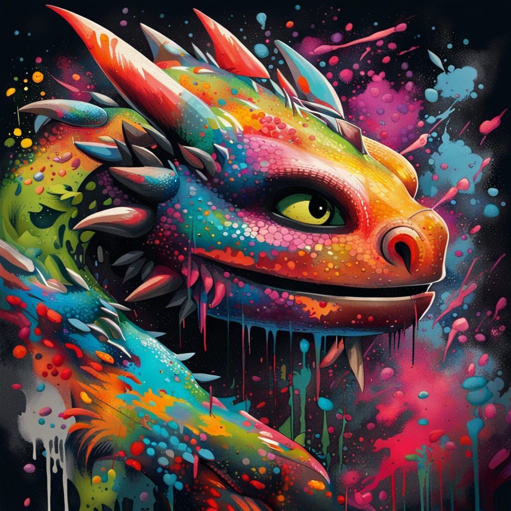 How to Train Your Dragon in Japanese Graffiti