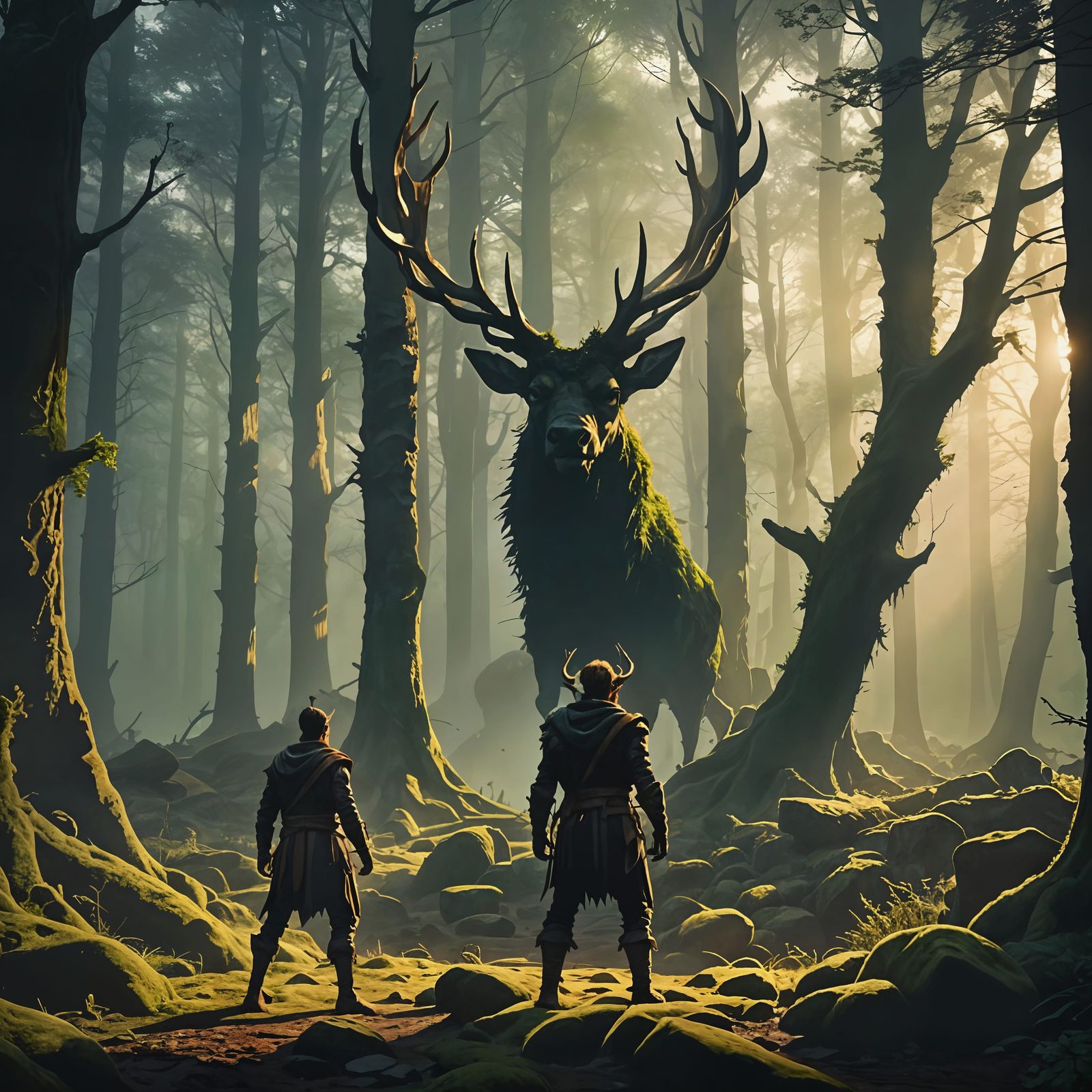 Fantastical Shadow Boxing with Approaching Antlers