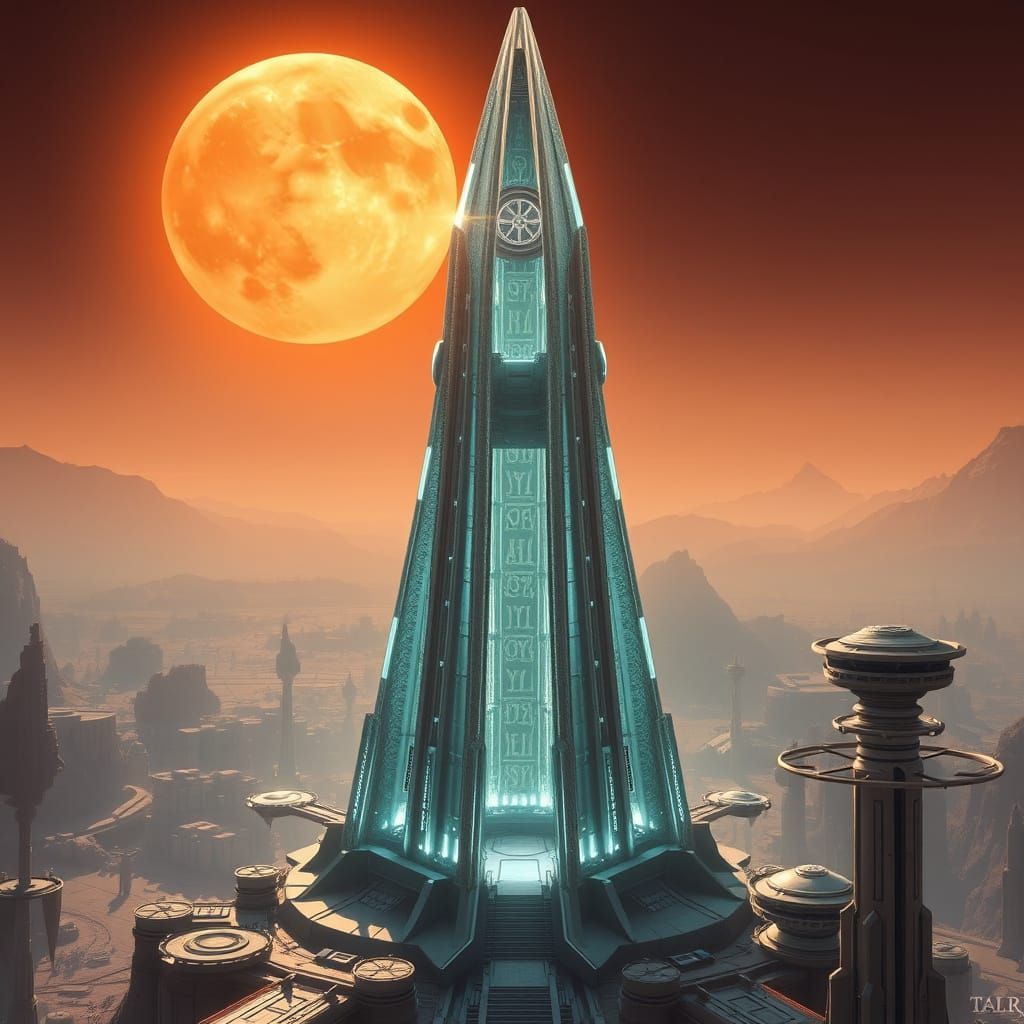 Majestic Jedi Tower on Taris, Inspired by Syd Mead and H.R. ...