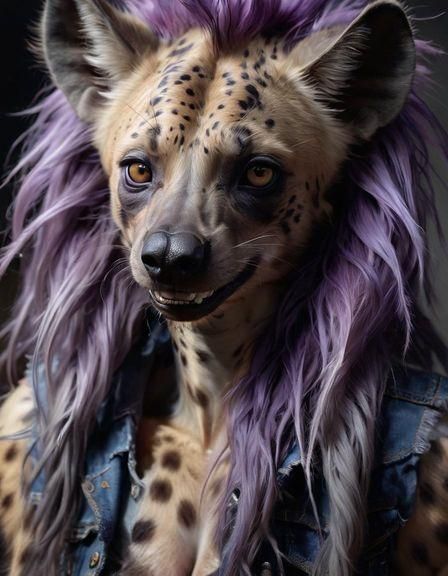 Gorgeous Furry She-Hyena with Romantic Lighting