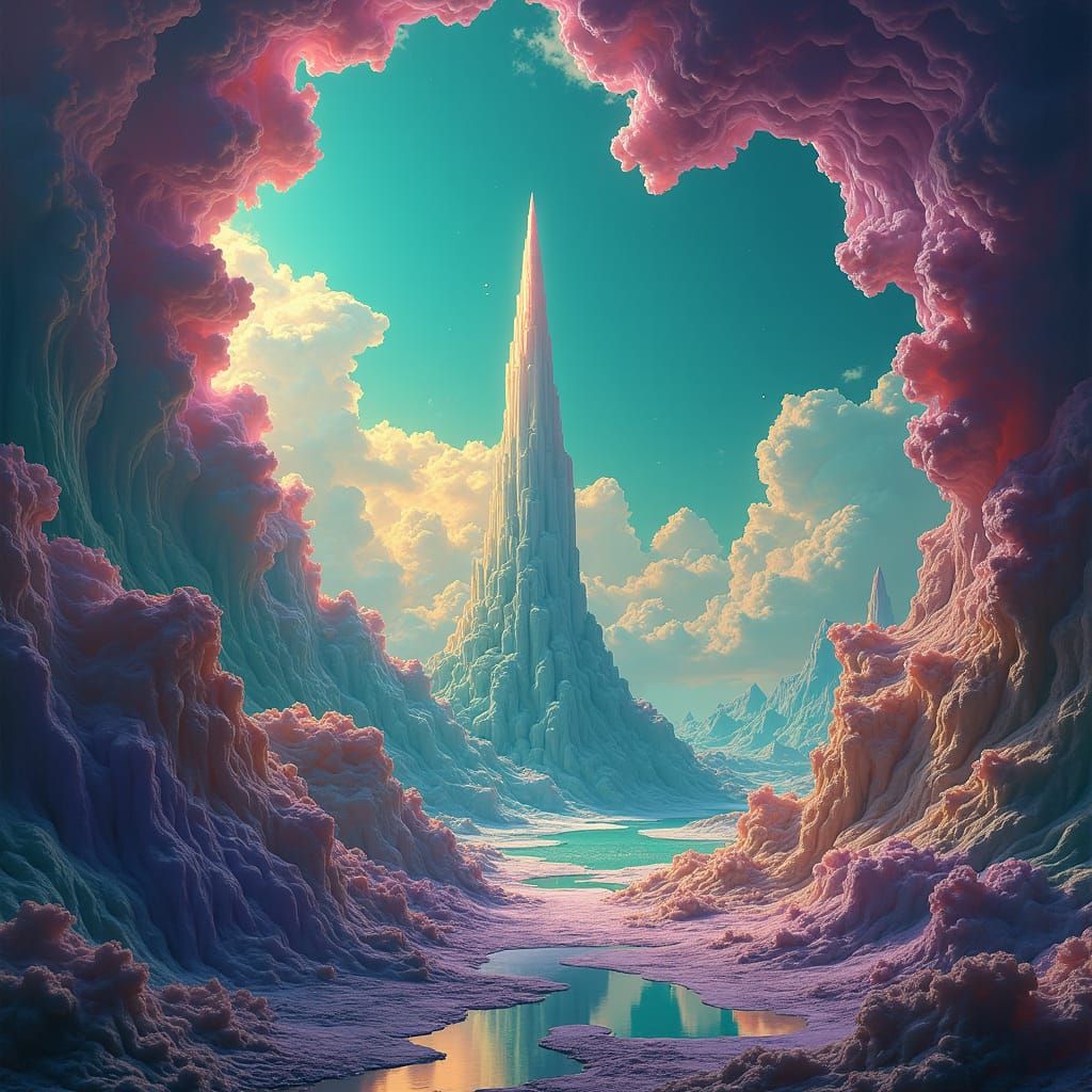 Surreal 4D World with Impossible Architecture