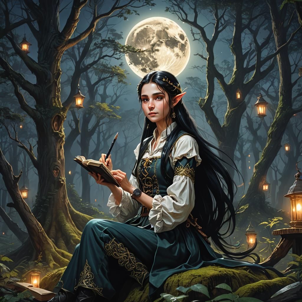 elves sitting in the forest