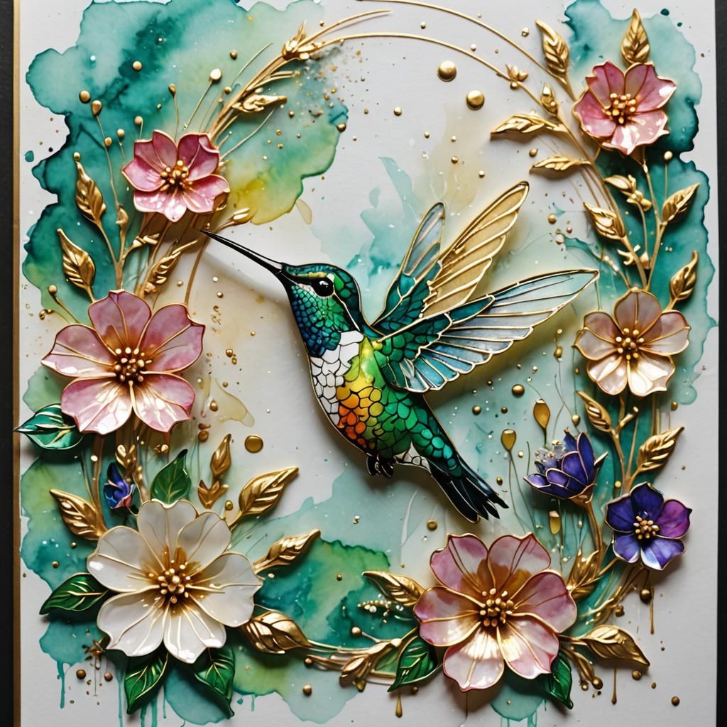 My prompt:  Little  hummingbird