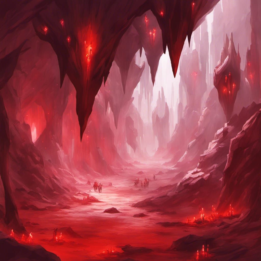 Terrifying Red Crystal Cave Domain Expansion