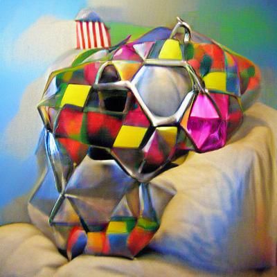 Colorful Houndstooth Dodecahedron Inspired by David Humphrey