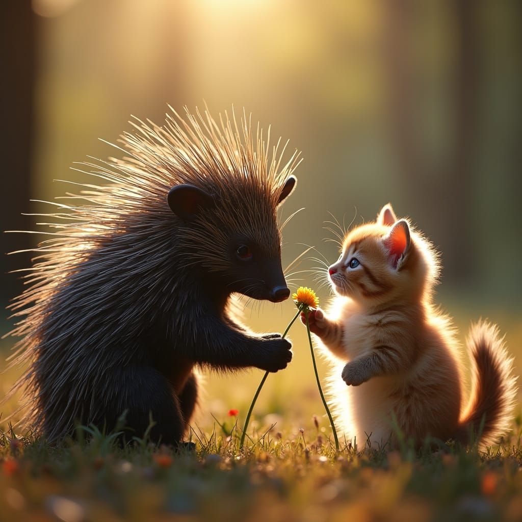 Sweet Porcupine Gift for a Feline Friend