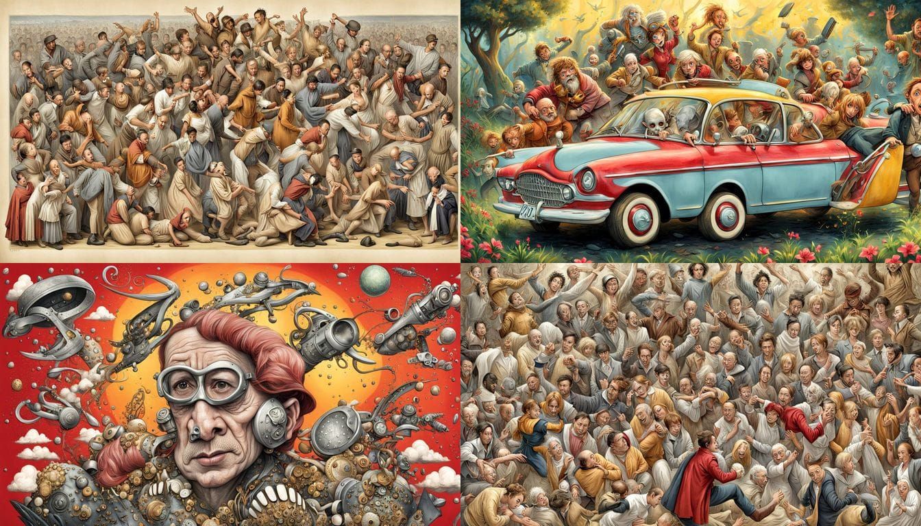 Absurdist Whimsy in a Quaint Setting