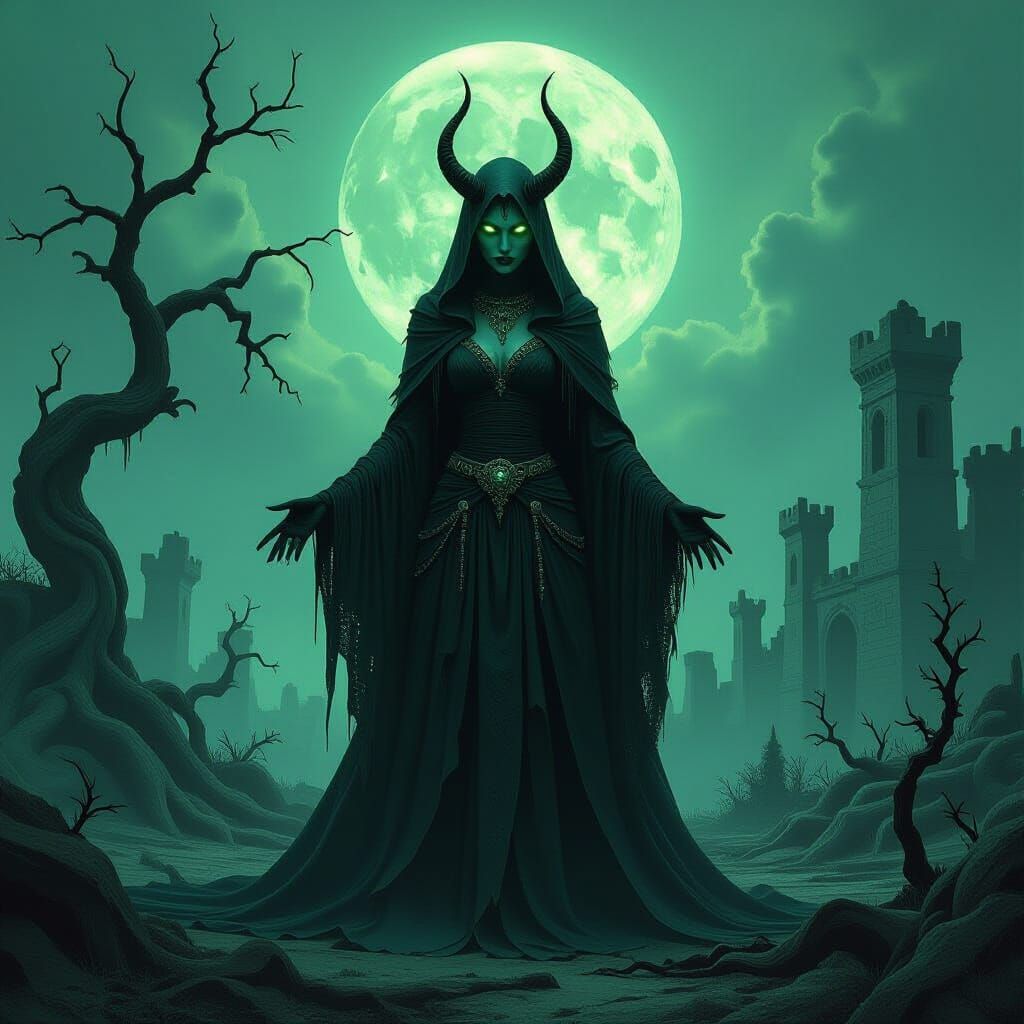 Daedric Prince Namira in Dark Fantasy Art Style