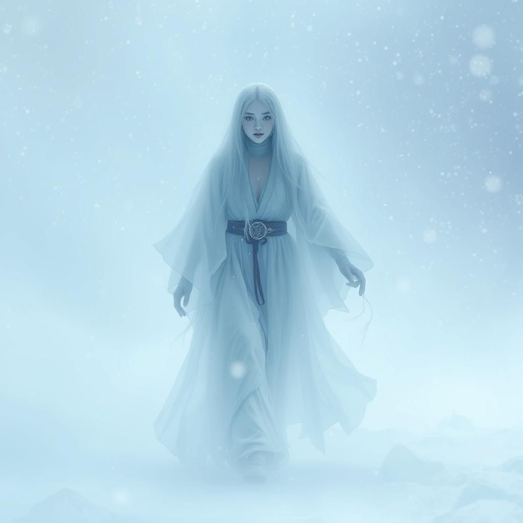 Yuki Onna: Ethereal Snow Spirit in Blizzard