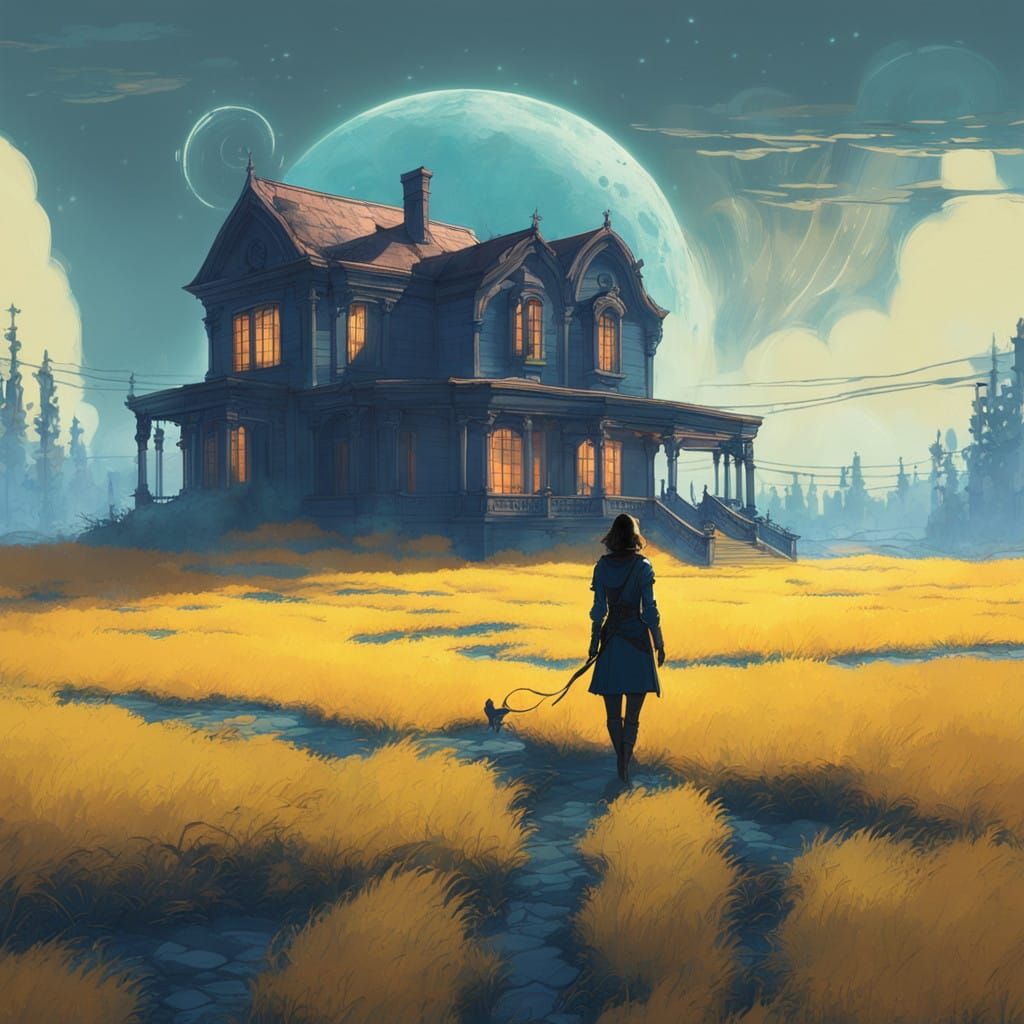 Ethereal Mansion in Mystic Twilight