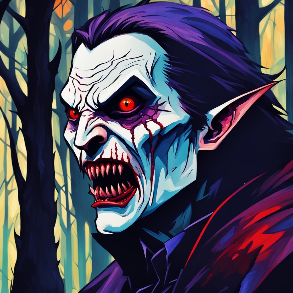 Gothic Horror Vampire in Fauvist Expressionism