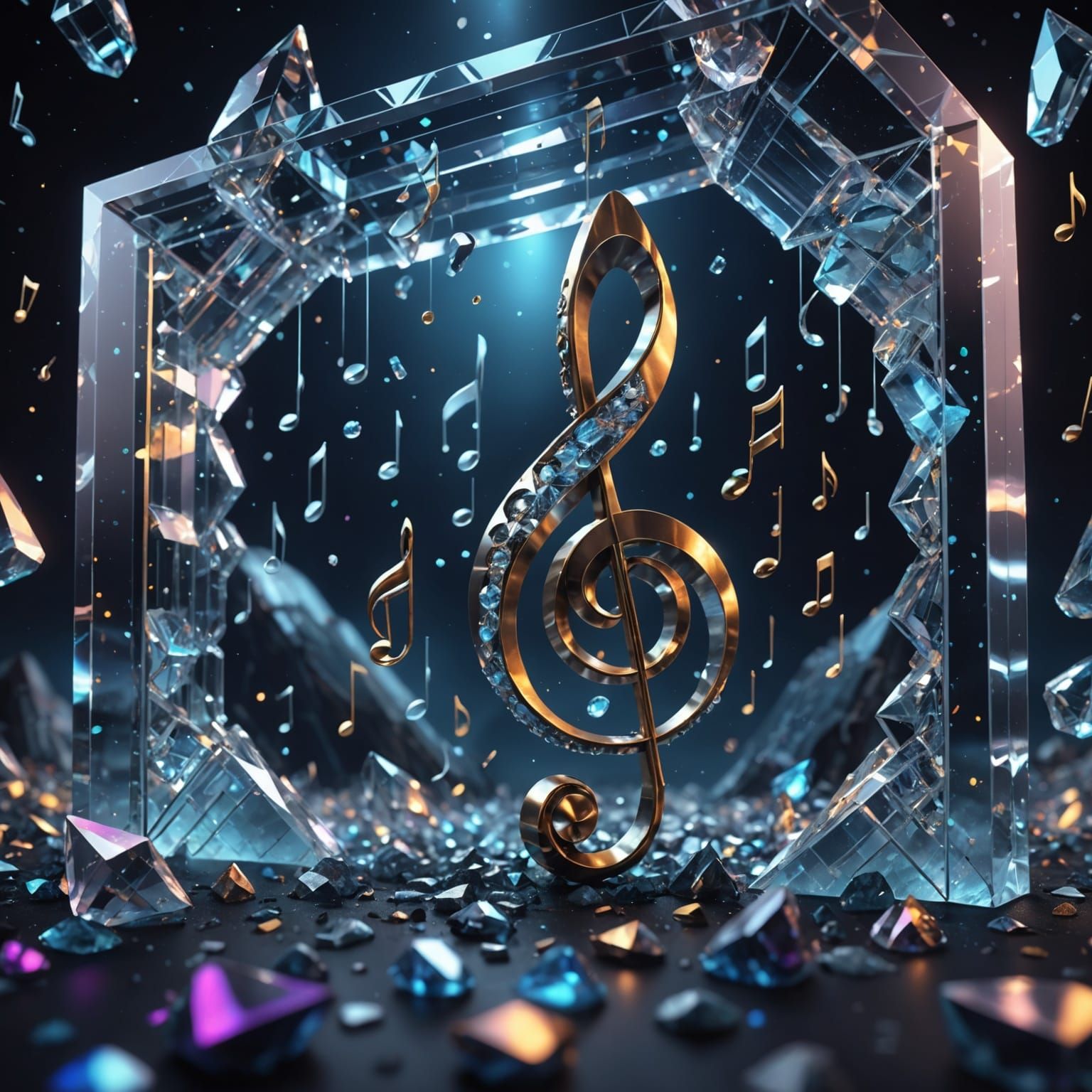 Crystal Melody in Starry Night