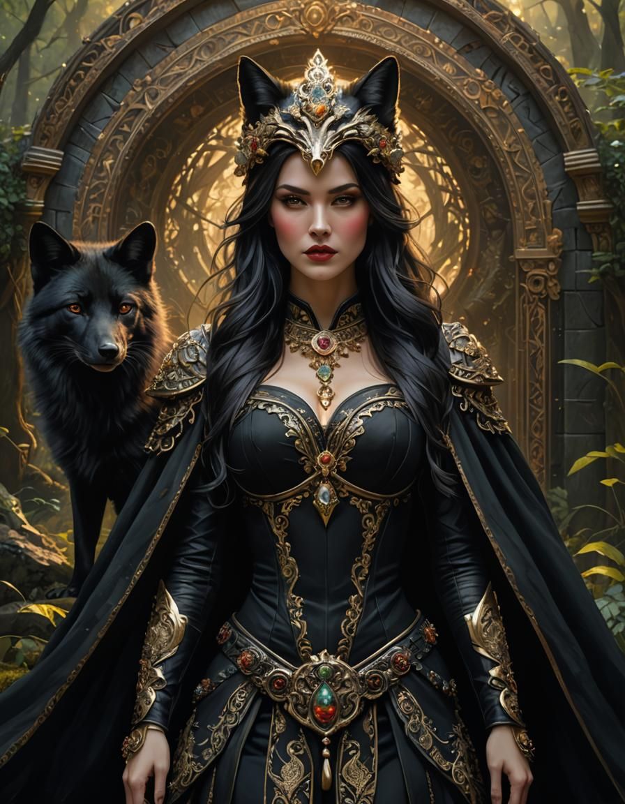 Insanely Detailed Photograph Of An Elaborate Beautiful Black...