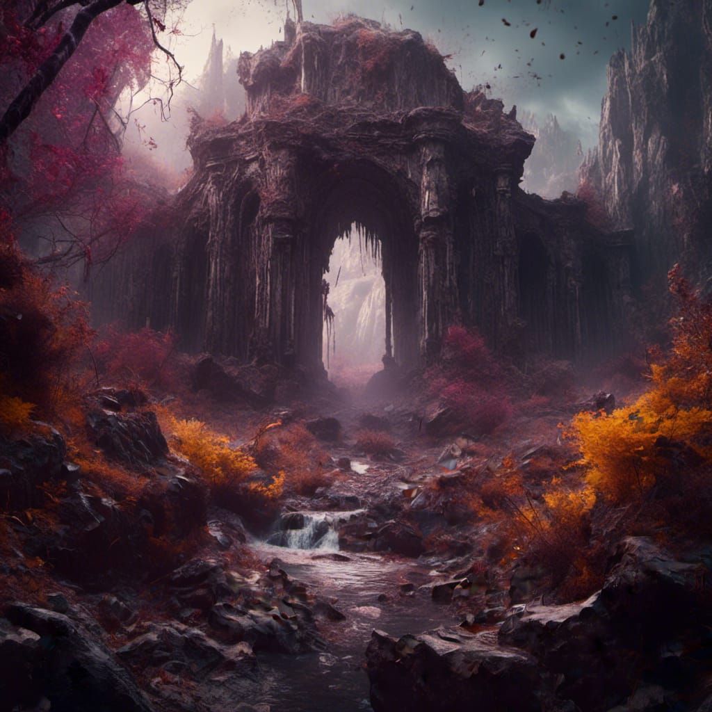 Macabre Books in Dark Fantasy Concept Art